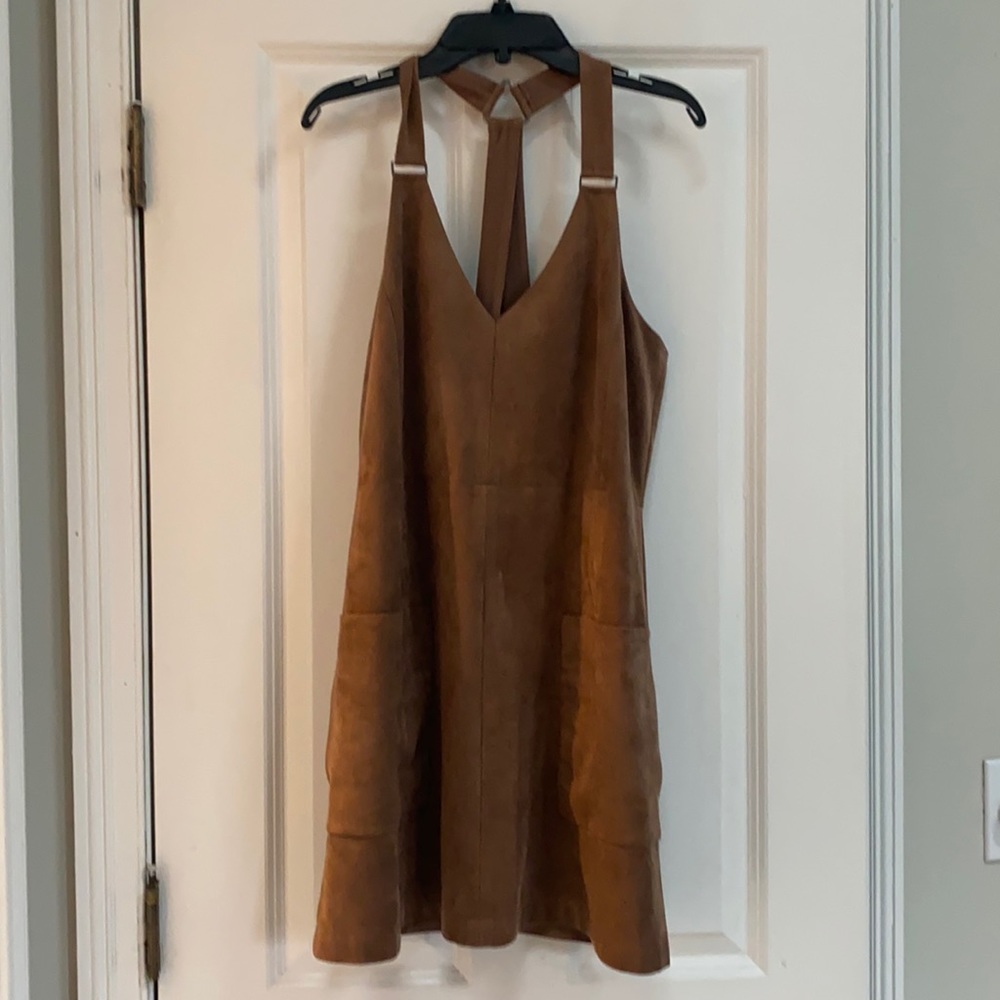 Suede halter BCBG dress